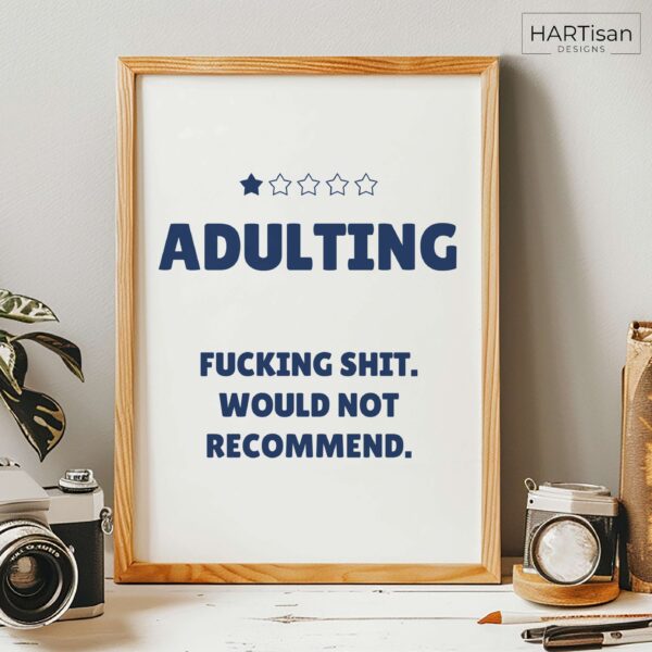 Adulting (Blue) [Unframed]