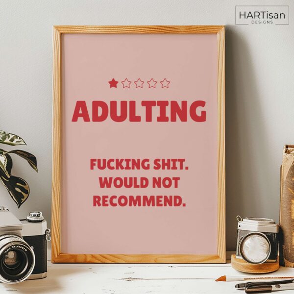 Adulting (Red) [Unframed]