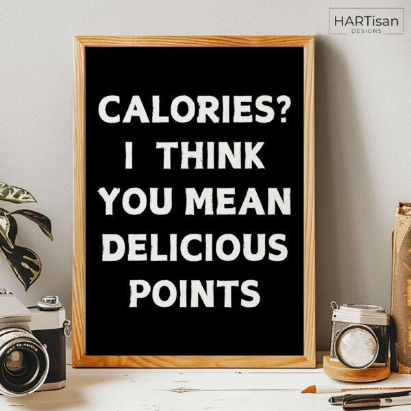 Calories (Black) [Unframed]