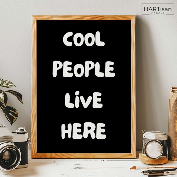 Cool People (Black) [Unframed]