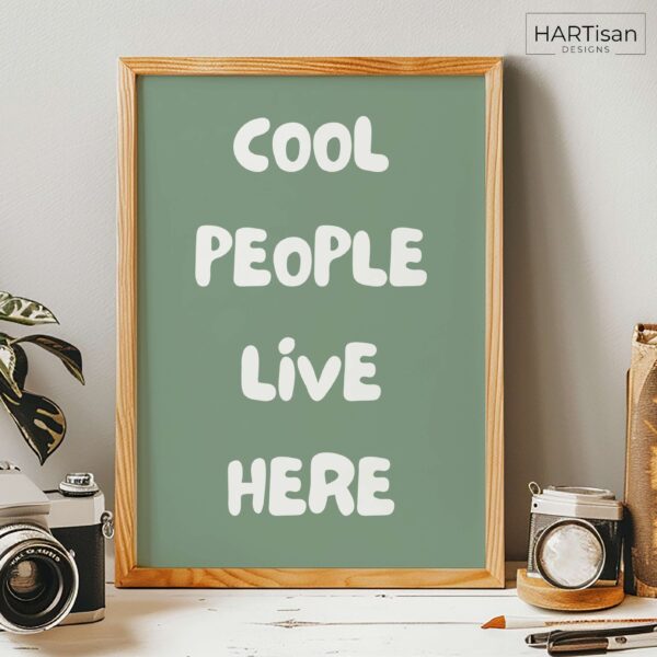 Cool People (Green) [Unframed]