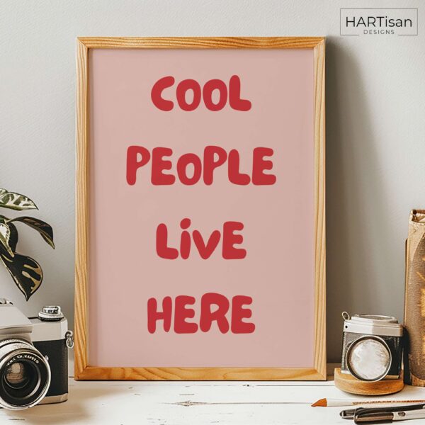 Cool People (Red) [Unframed]