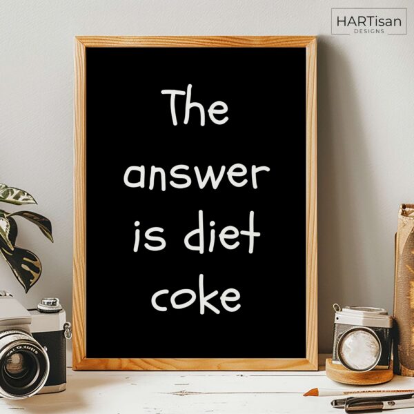 Diet Coke (Black) [Unframed]