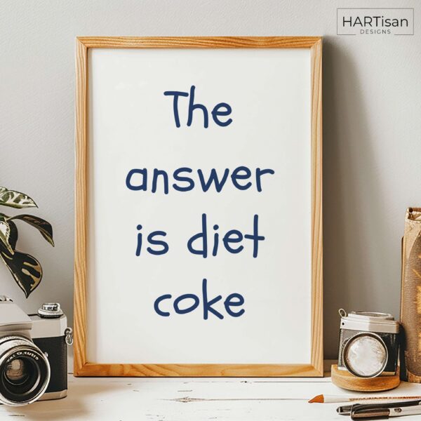 Diet Coke (Blue) [Unframed]