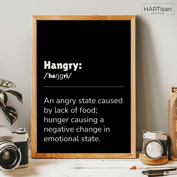 Hangry Def (Black) [Unframed]