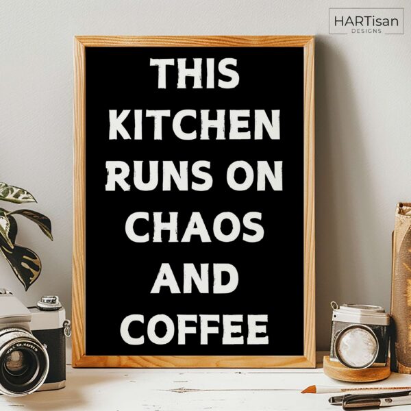 Kitchen Chaos (Black) [Unframed]