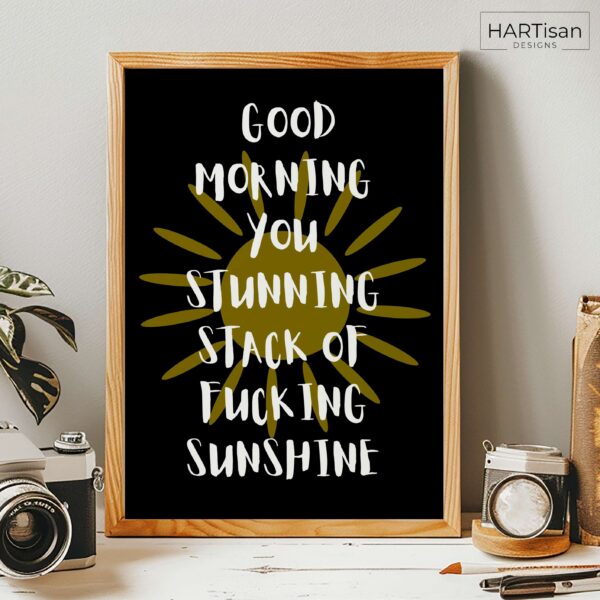 Morning Sunshine (Black) [Unframed]