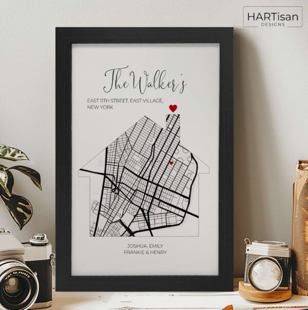 Family Name - Personalised Housewarming Gift, Home Sweet Home, New Home [Framed]