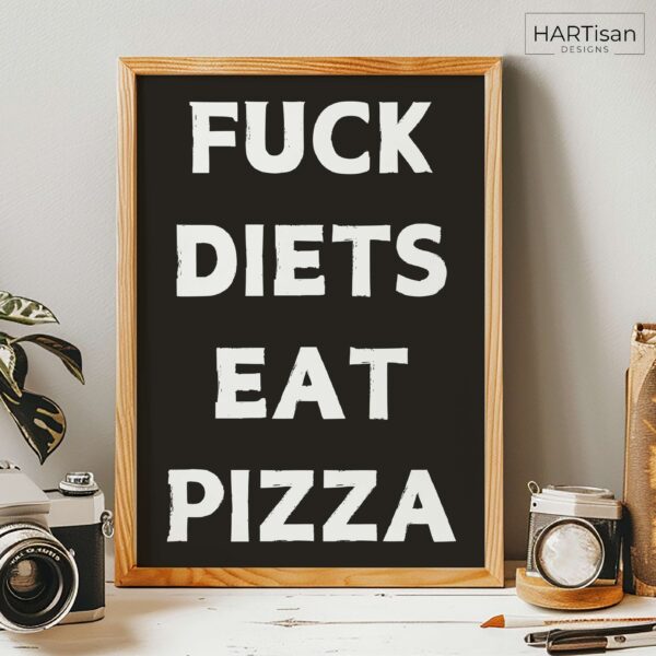 Pizza Diet (Black) [Unframed]