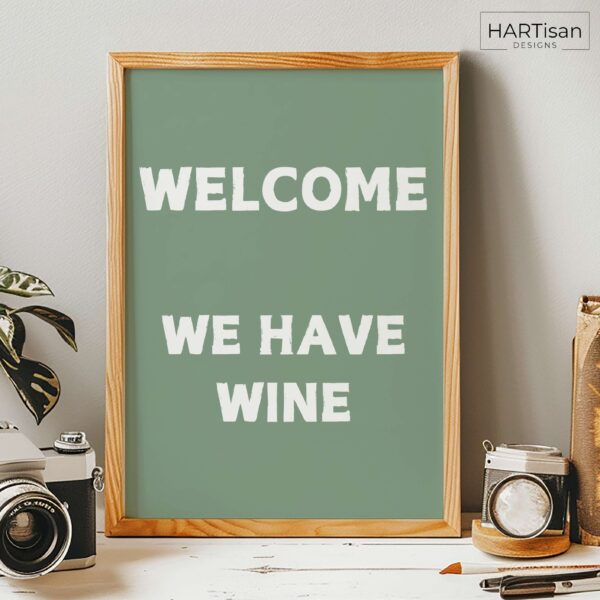 Welcome Wine (Green) [Unframed]