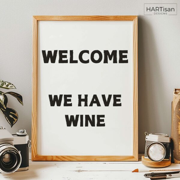 Welcome Wine (White) [Unframed]