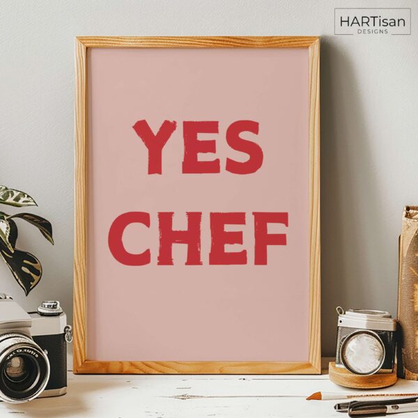 Yes Chef (Red) [Unframed]