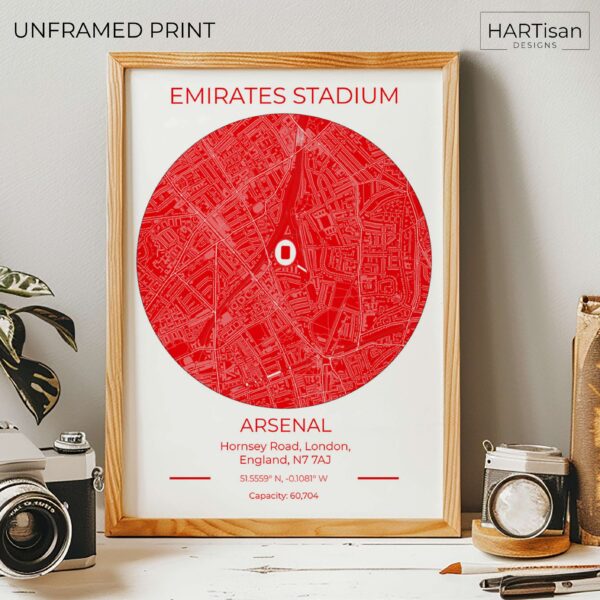 Arsenal Stadium Red [Unframed]