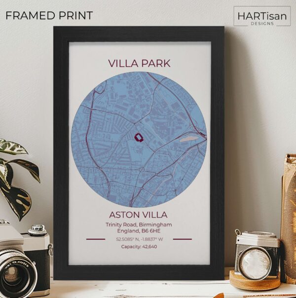 Aston Villa Stadium Claret [Framed]