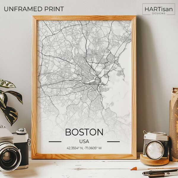 Boston Map Gradient [Unframed]