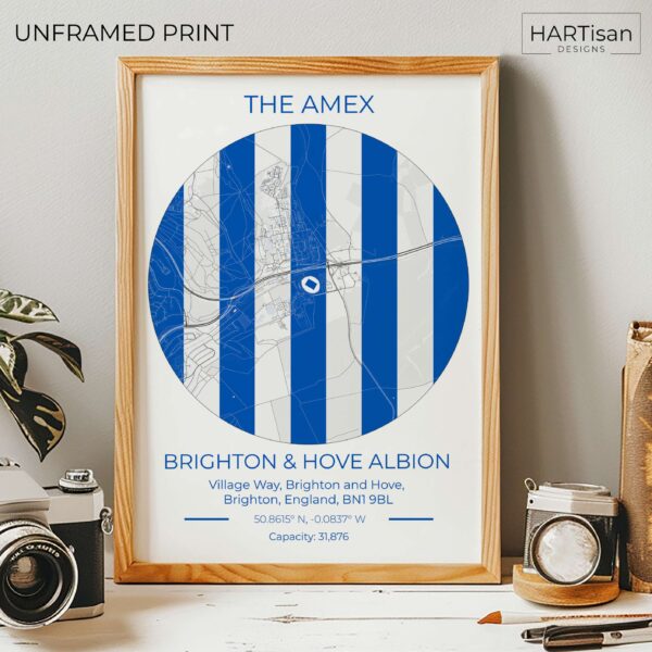 Brighton Stadium Blue & White [Unframed]