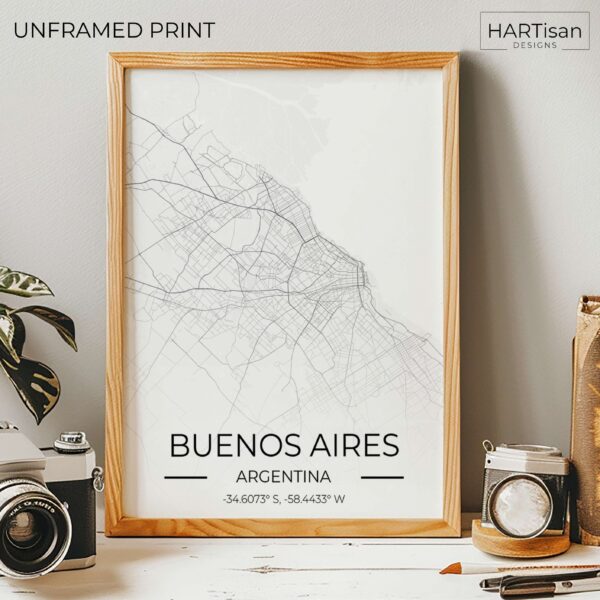 Buenos Aires Map Gradient [Unframed]