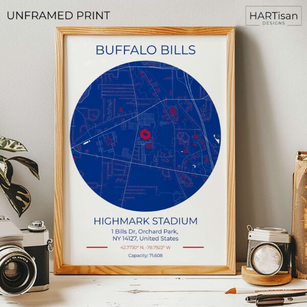 Buffalo Bills Blue Stadium [Unframed]