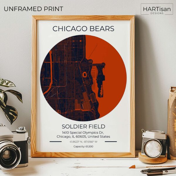 Chicago Bears Blue Stadium [Unframed]