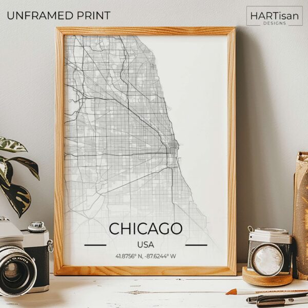 Chicago Map Gradient [Unframed]