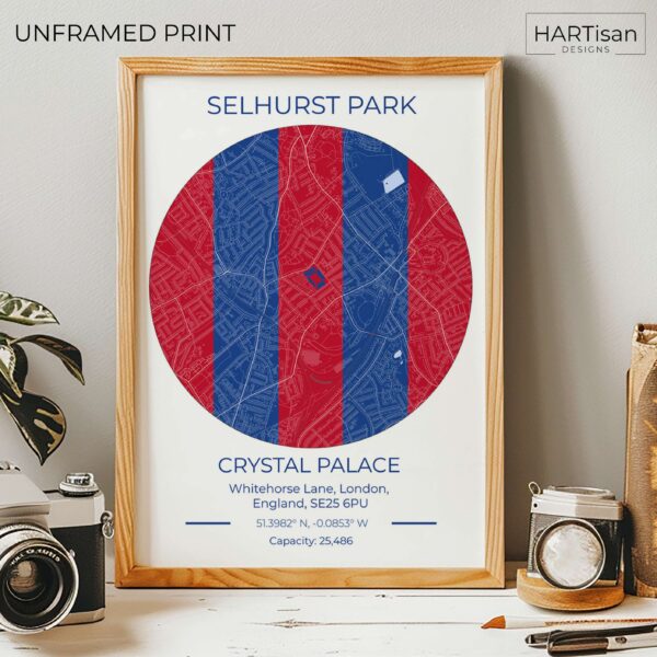 Crystal Palace Stadium Blue & Red [Unframed]