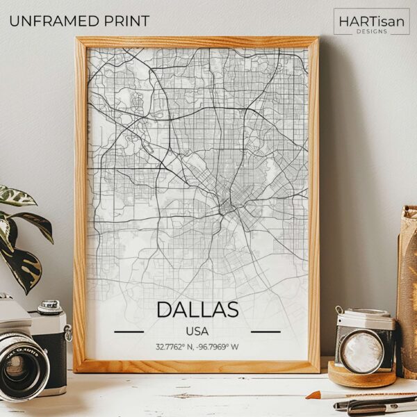 Dallas Map Gradient [Unframed]