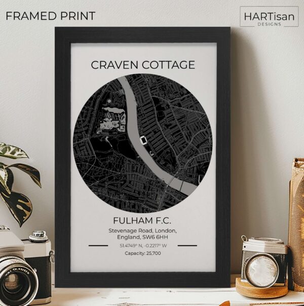 Fulham Stadium Black [Framed]