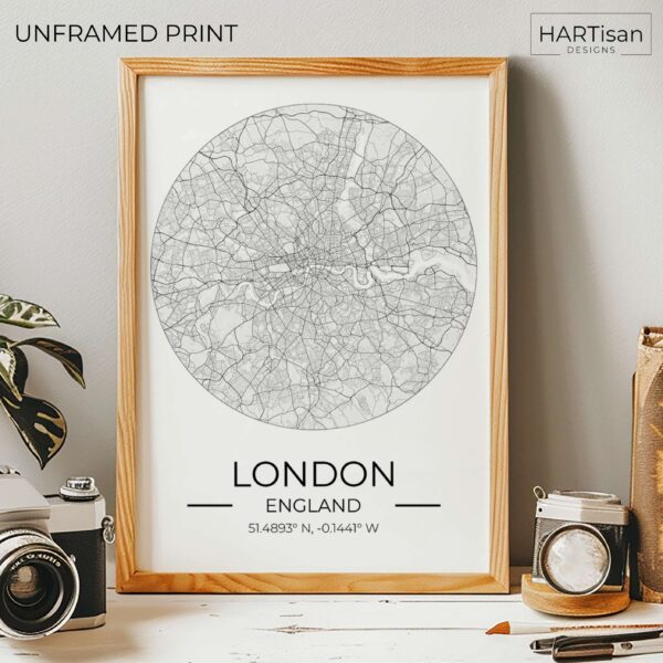 London Map Round [Unframed]