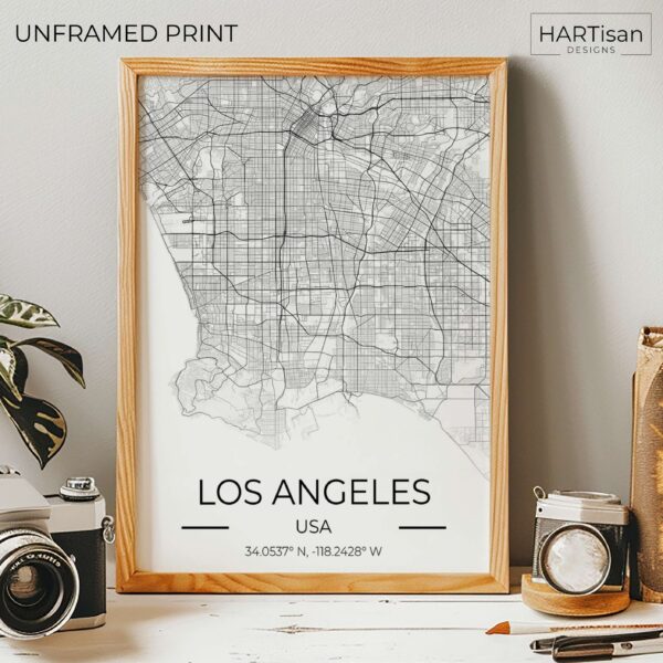 Los Angeles Map Gradient [Unframed]