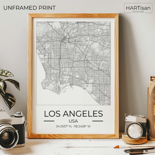 Los Angeles Map Square [Unframed]