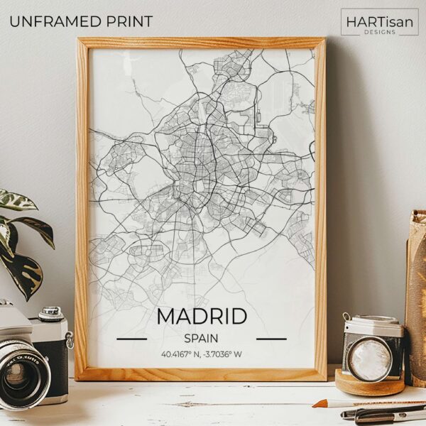 Madrid Map Gradient [Unframed]