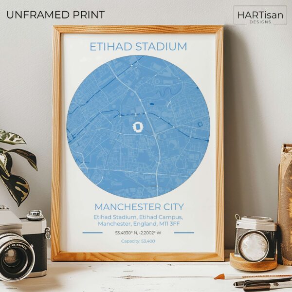 Man City Stadium Blue [Unframed]