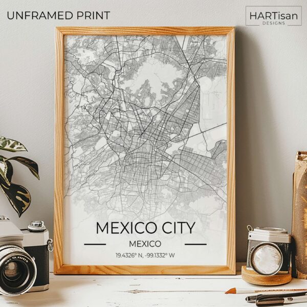 Mexico City Map Gradient [Unframed]