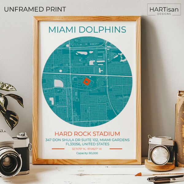 Miami Dolphins Aqua Stadium [Unframed]