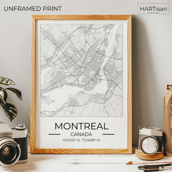 Montreal Map Square [Unframed]