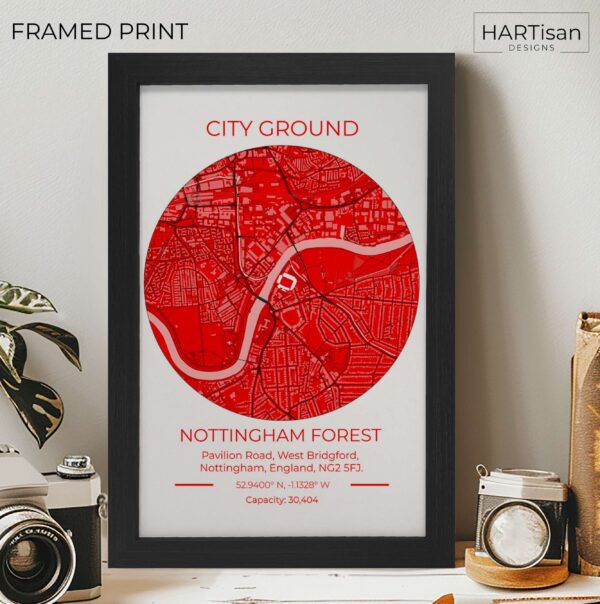 Nottingham Forest Stadium Red [Framed]