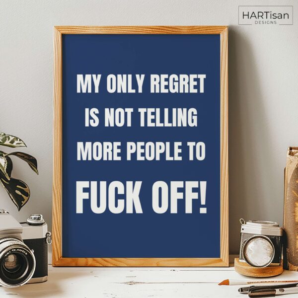 Only Regret (Blue) [Unframed]