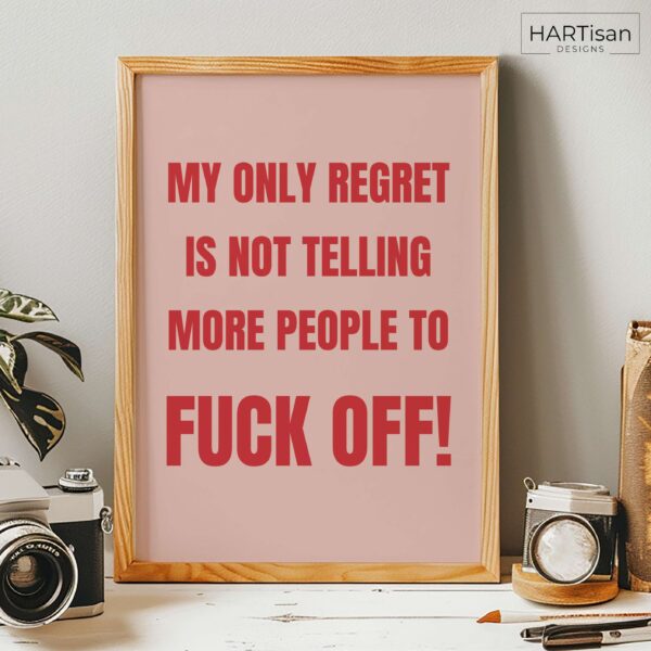 Only Regret (Red) [Unframed]