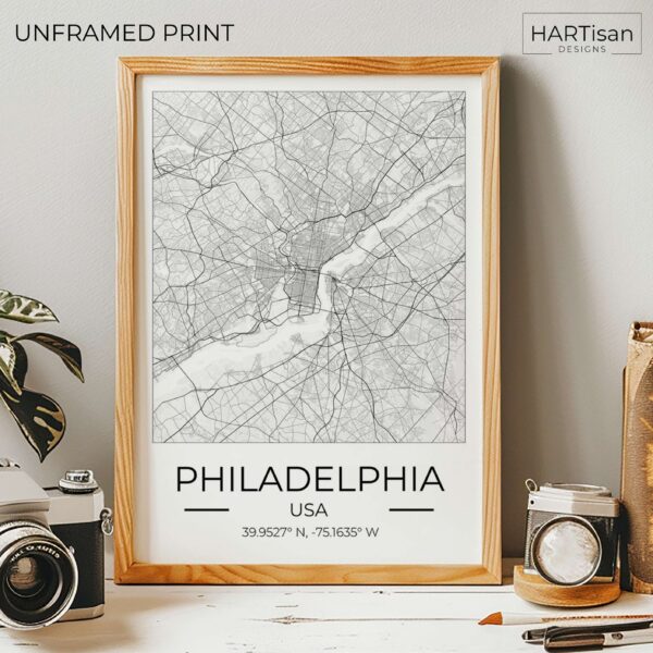 Philadelphia Map Square [Unframed]