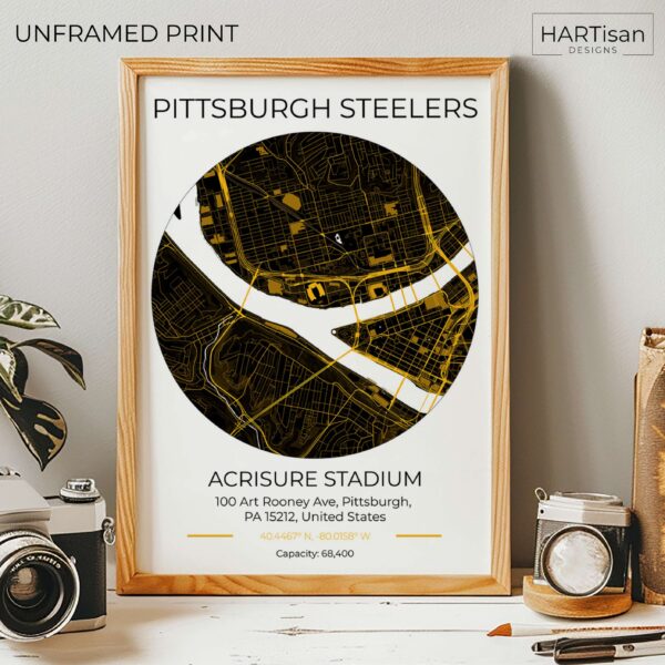 Pittsburgh Steelers Black Stadium [Unframed]