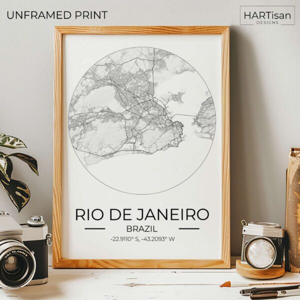 Rio Map Round [Unframed]