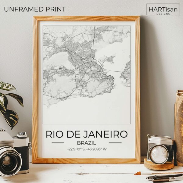 Rio Map Square [Unframed]