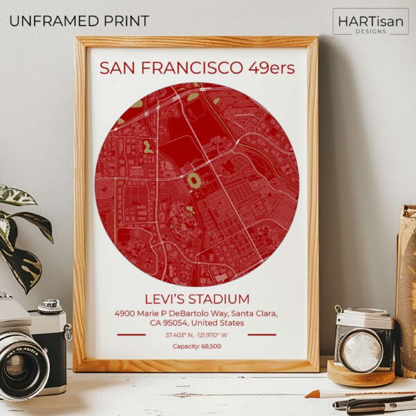 San Francisco 49ers Red Stadium [Unframed]