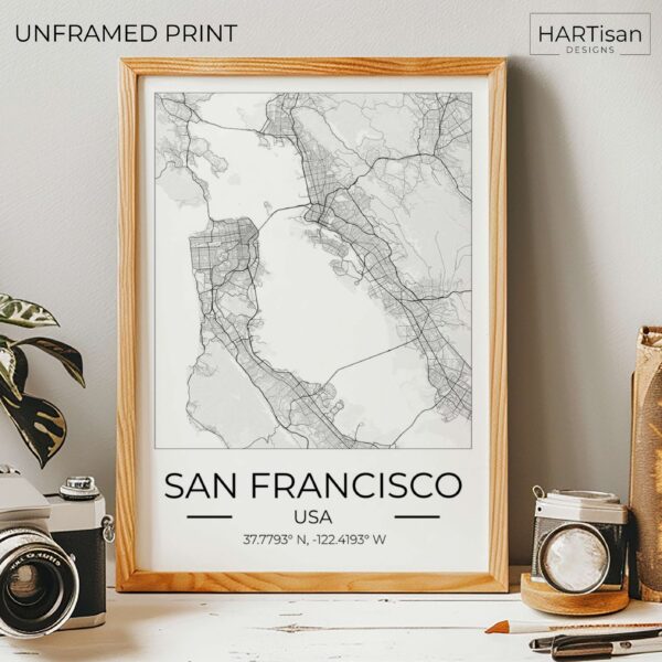 San Francisco Map Square [Unframed]