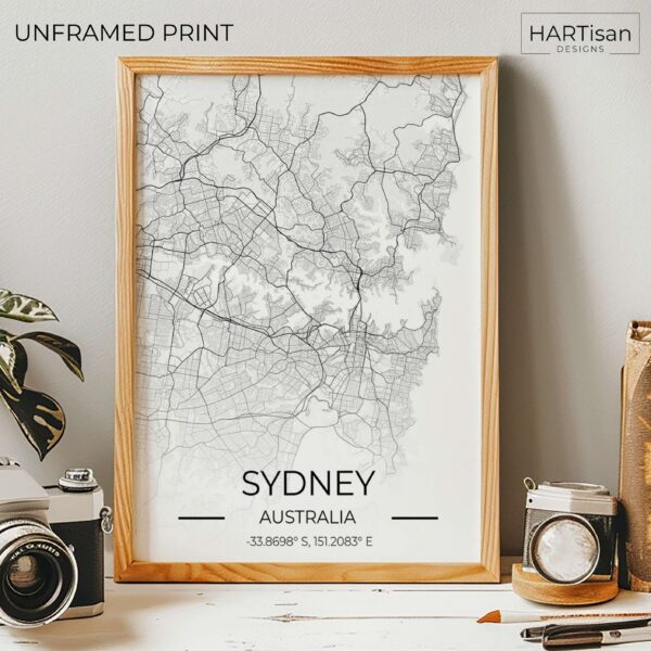 Sydney Map Gradient [Unframed]