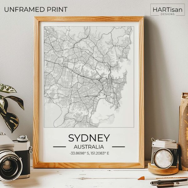 Sydney Map Square [Unframed]