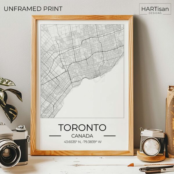 Toronto Map Square [Unframed]