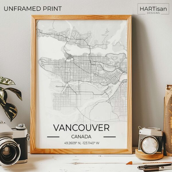 Vancouver Map Gradient [Unframed]