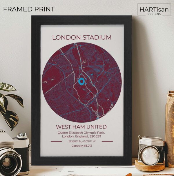 West Ham Stadium Claret [Framed]