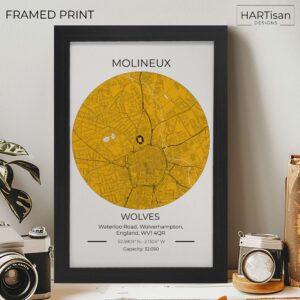 Wolves Stadium Gold [Framed]